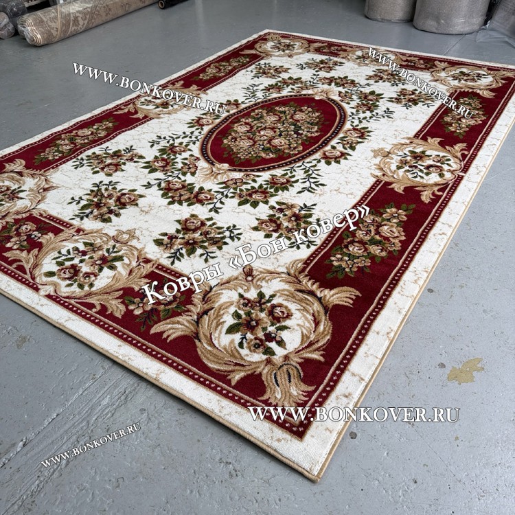 РОССИЙСКИЙ ЖАККАРДОВЫЙ КОВЕР КРАСНЫЙ МЕДАЛЬОН